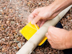 Repair leaking fire hose